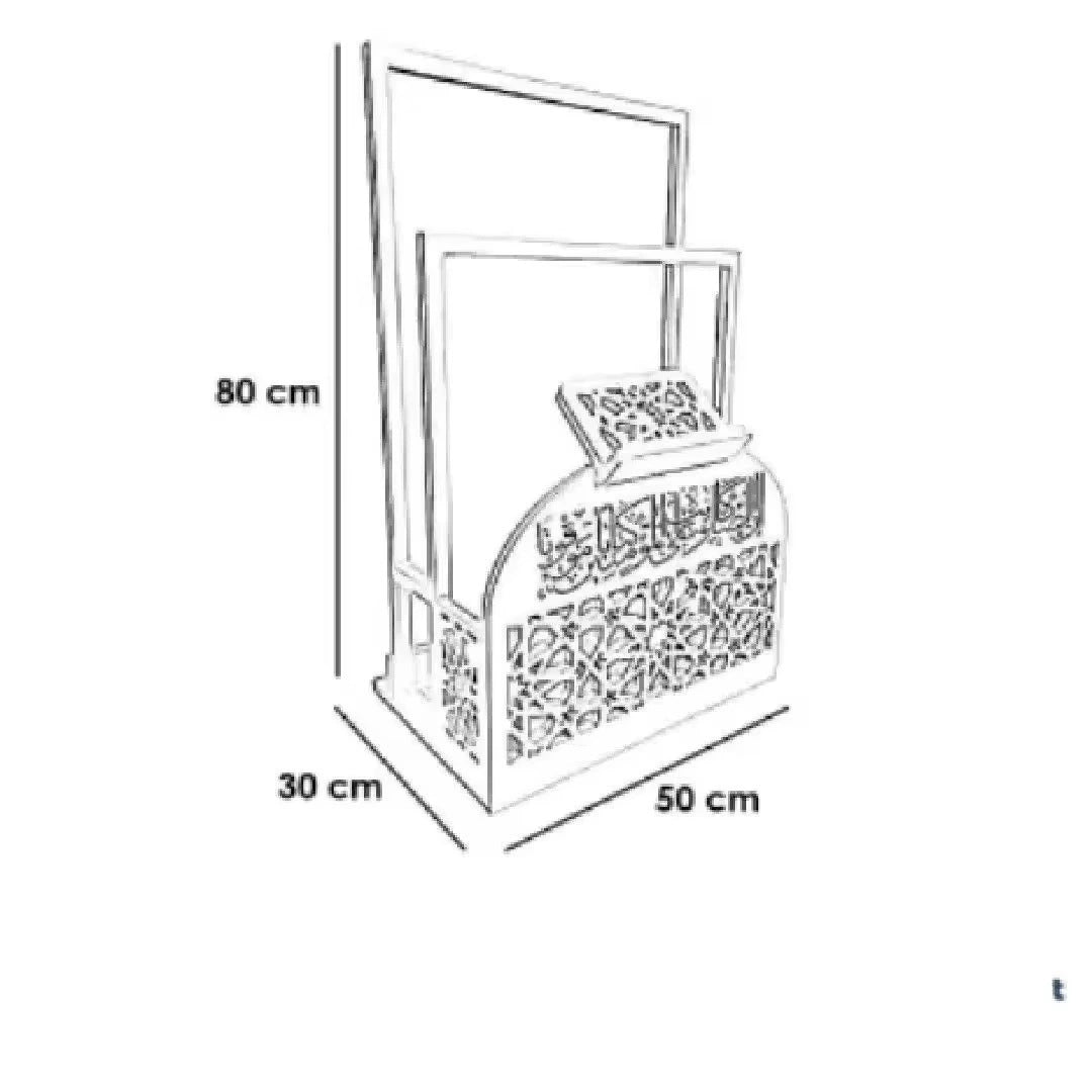Support en bois pour tapis de prière
